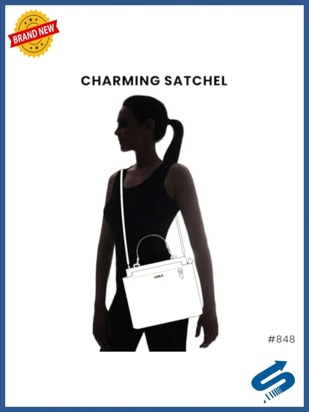 Faux Leather Satchel Tote with Crossbody and Forearm Straps